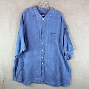 Tommy Bahama Mens Linen Shirt Size 4XB Short Sleeve Hawaiian Camp Vacation